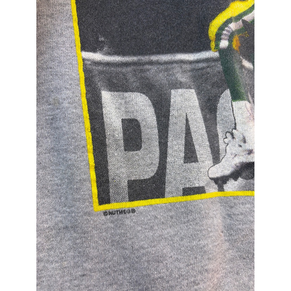 Green Bay Packers Lambeau Leap Robert Brooks Sweatshirt Mens Large Nutmeg Lee - Picture 5 of 10